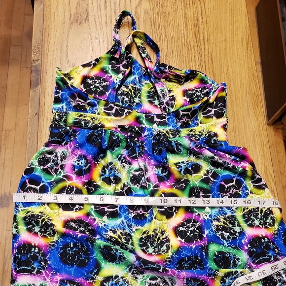 Xsmall mini dress💜MarpleMade Designs cross back Be the Lightening print - Picture 6 of 9